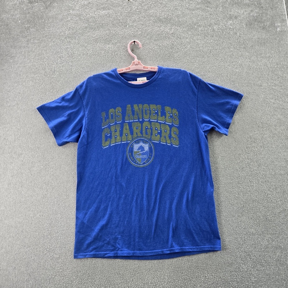 Los Angeles Chargers Men Shirt M Blue Junk Food For Lucky Brand Logo NWT - Picture 1 of 10